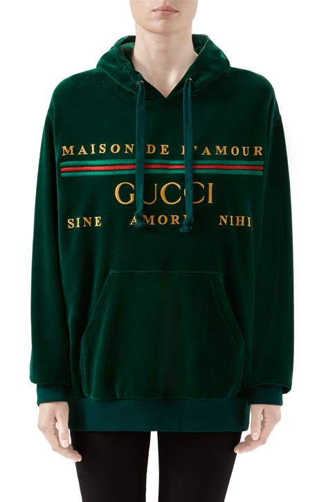 sweatshirt gucci womens|Gucci velour sweatsuit.